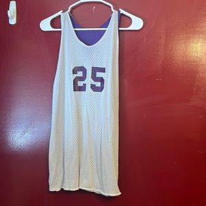 white and purple jersey size small